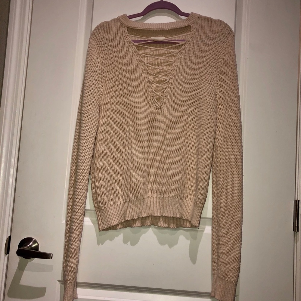 Sophie Rue Lace up cotton sweater